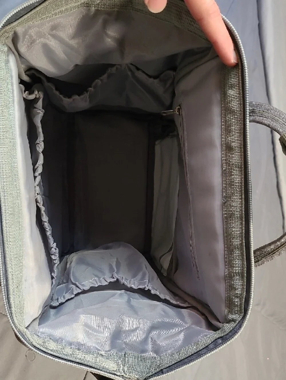 Gray Backpack Diaper Bag